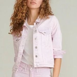 Veronica Beard Cara Lavender Denim Jacket